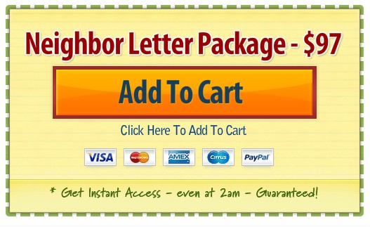 neighbor letter kit coupon