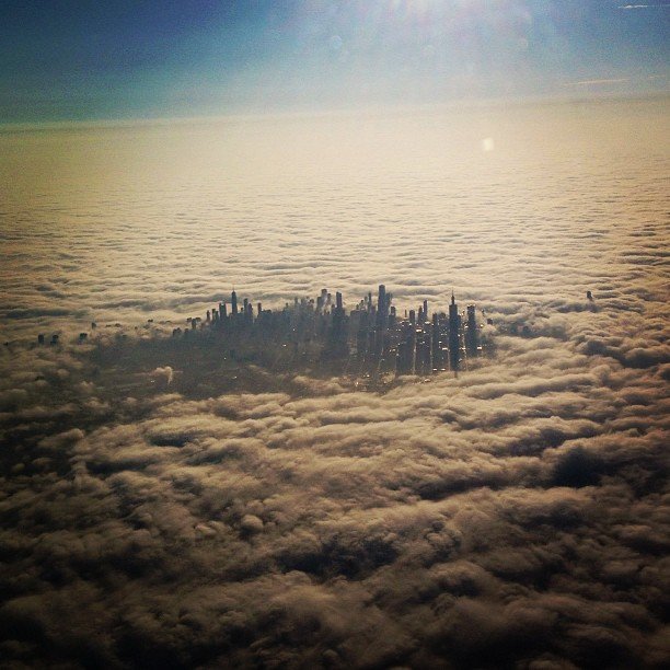 Chicago from 30,000 feet