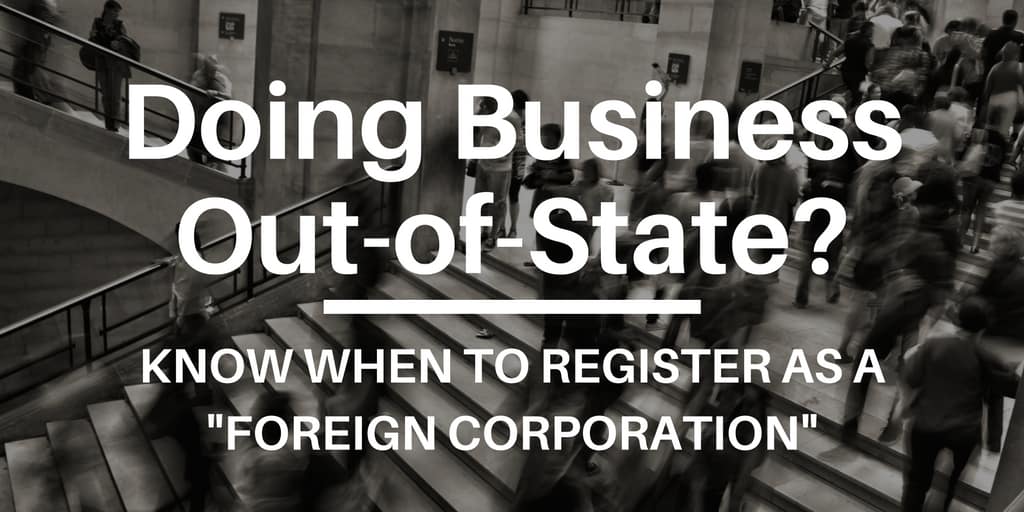 Doing Business Out-of-State-