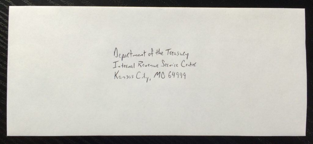 official irs letter envelope
