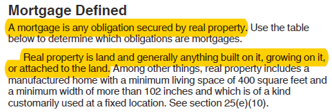 IRS mortgage defined