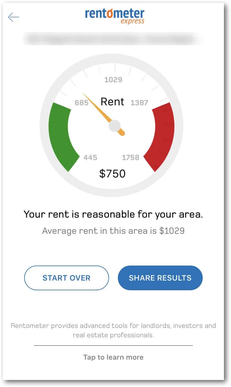 rentometer mobile screenshot