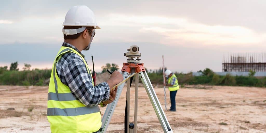 surveyors at work land survey